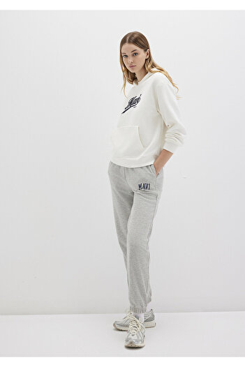 Mavi Graue Jogginghose mit Logo-Print1010757-82816