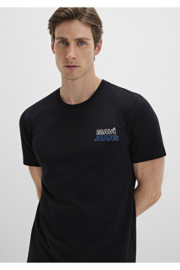 Mavi Džínové černé tričko Slim Fit / Slim Fit 066841-900