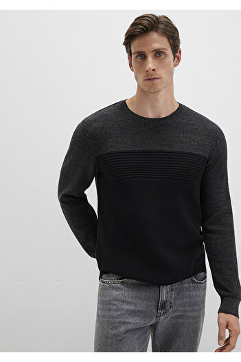 Mavi Color Block Crew Neck Sweater Fitted 070377-900