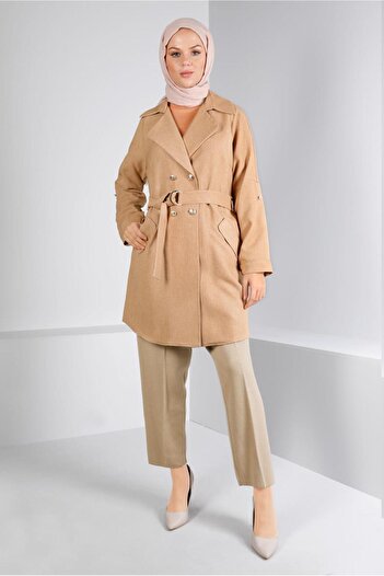 Alvina Belted Buttoned Jacket 43362