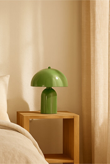 HOMİNG Roma Retro Mint Green Lampshade Table Lamp