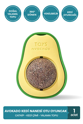muvicado Catnip Cat Mint Herb Toys Plaything Catnip Cat Herb Grass Avocado Toy Licking Ball