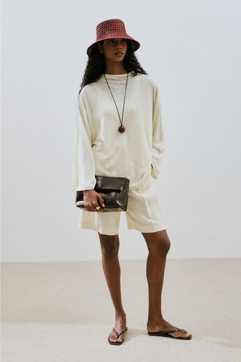 Manuka Linen mixed beige blouse