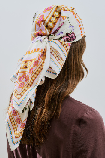 Manuka Patterned Cotton Shawl Frida