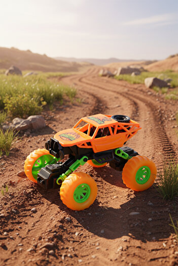 hak-iş oyuncak Orange Monster Pull and Drop Giant Wheeled Toy Off-Road Vehicle