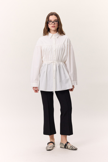 Manuka Black Flare Trousers - Barbedetail