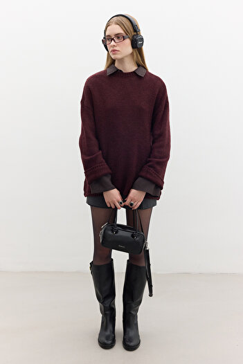 Manuka Claret Red Oversize Sweater