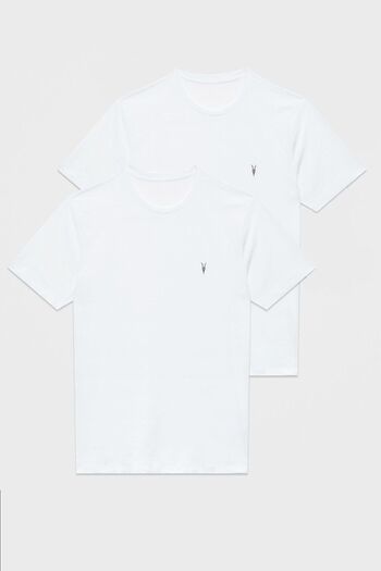 COMBİNE MİCHAİL Men's 2 Pack Crew Neck White T-Shirt