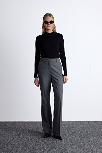 Manuka Classic Gray Flare Leg Trousers