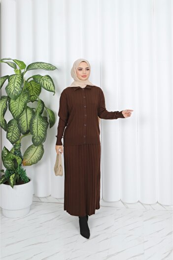 NİSUM MODA Pleated Skirted Jacket Suit