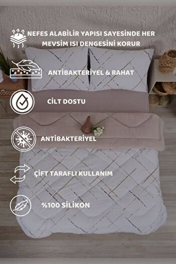 Sudemhome Double Wellsoft Double-Sided Quilt and Pillowcase Set