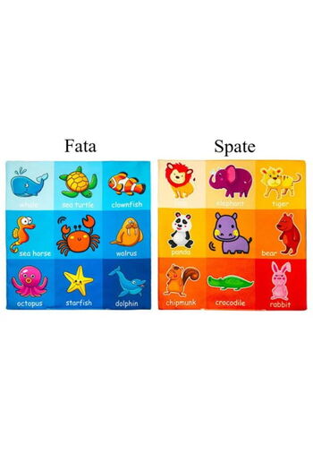 Empria Paturica senzoriala bebe, jucarie bebe moale educativa, 27 x 27 cm, Empria, Animale