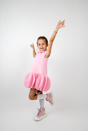 kids A more Magic Kız Çocuk Pullu ve Bağcıklı Pembe Renk Sneaker