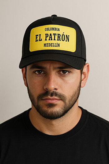 CosmoOutlet El Patron Colombia Medellin Слоган Знімний Bench Логотип Unisex Чорний колір Капелюх