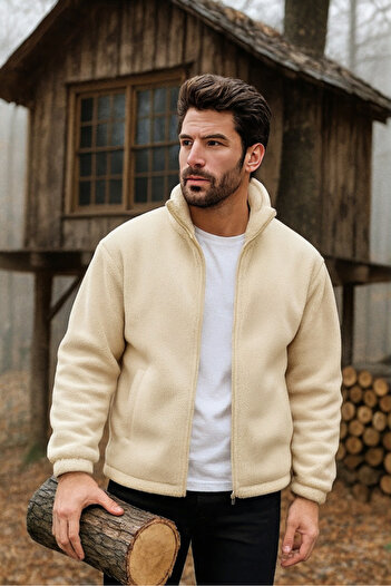 GHASSY CO. Ανδρικό φούτερ με φερμουάρ Pro Thermal Inner Outer Sherpa Φθινοπωρινό και Χειμερινό με φερμουάρ