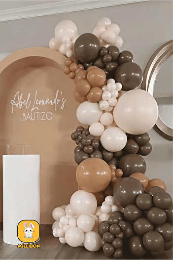 Mielibon Brown Latex Balloon 12 Inch Set of 10 – Party Birthday Wedding Decoration