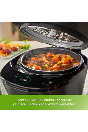 Philips Akıllı Düdüklü Tencere, 5l Kapasite 35 Farklı Program, Ön Ayarlı Zamanlayıcı