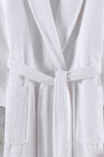 DNZGÜLCAN Hotel Bathrobe 100% Cotton Premium Quality Soft Textured Highly Absorbent White Women Men M-L Size