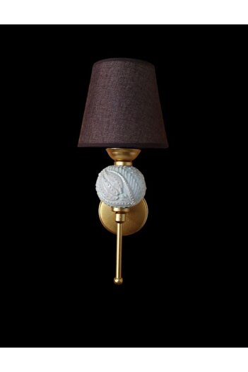 DEDE Single Perge Applique Cream Color with Chinese Dark Brown Hat