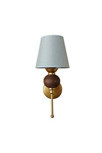 DEDE Single Perge Sconce Natural Wood Bulk Aged Painted with Cream Hat