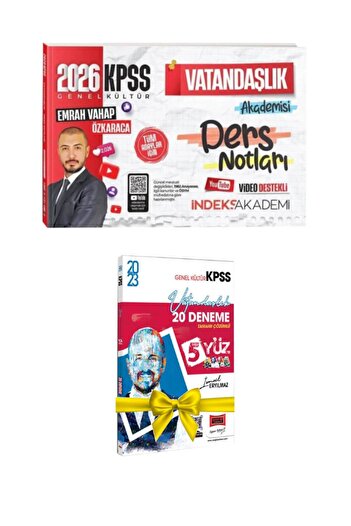 İndeks Akademi Emrah Vahap Özkaraca | 2026 KPSS Genel Kültür Vatandaşlık Akademisi Ders Notları+Hediye