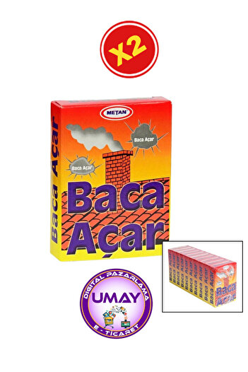 METAN 2 Adet Baca Kurum ve Soba Borusu Temizleyici Baca Açar