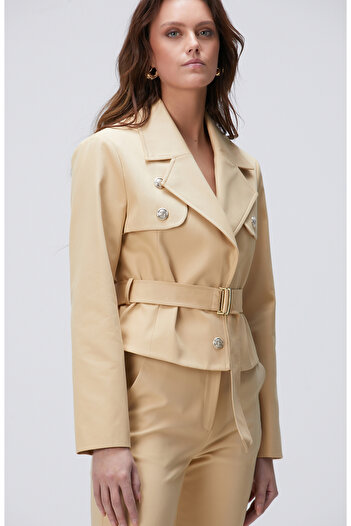 Network Bej Trench Coat