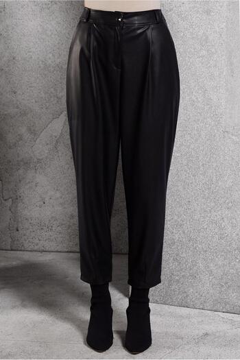 Alvina Cartoon Cut Suni Leather Pants 70815