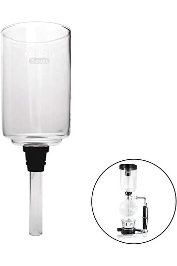 MIBRU Coffee and tea syphon spare upper glass 3cups