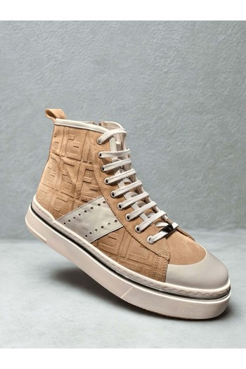 LUCIANO BELLINI Leather Boots Bc26903 - Cream - 40