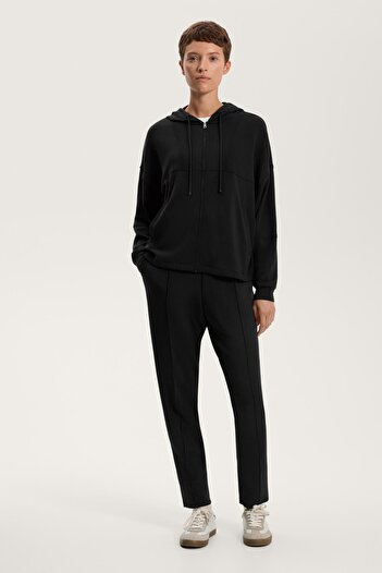 Oysho Hooded jacket with soft-touch modal
