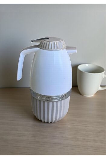 Penguen Stylish Glass Thermos Leak-Proof Latch Lid Keeps Hot for 12 Hours, Cold for 24 Hours 2Lt Glass Thermos