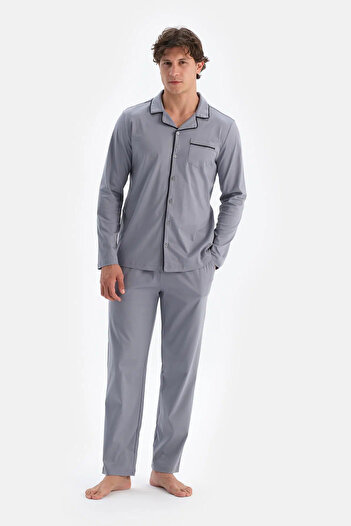 Dagi Gray Mercerized Trousers