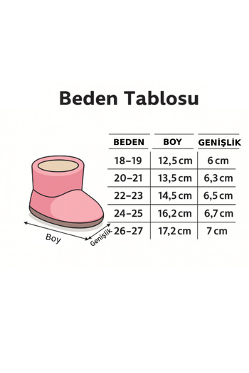 Midimax Peluş Bebek ve Çocuk Panduf Ev Botu – Kışlık Kaymaz Tabanlı Patik