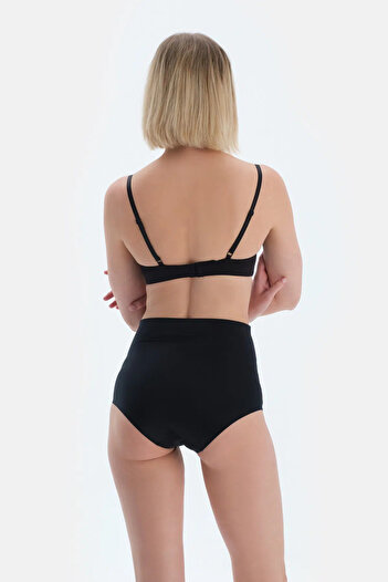 Dagi Black Medium High Waist Panties Corset