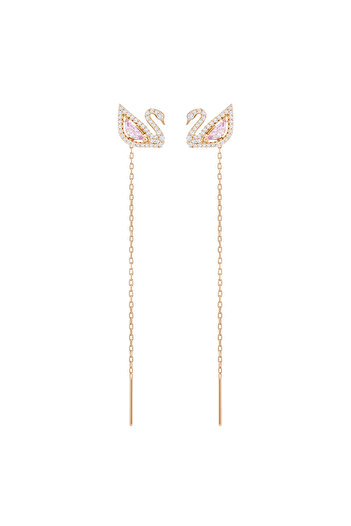 Swarovski 5469990 Earrings Dazzling Swan:Pe Lng Czmo/Ros