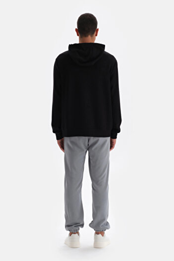 Dagi Black Hooded Long Sleeve Sweatshirt