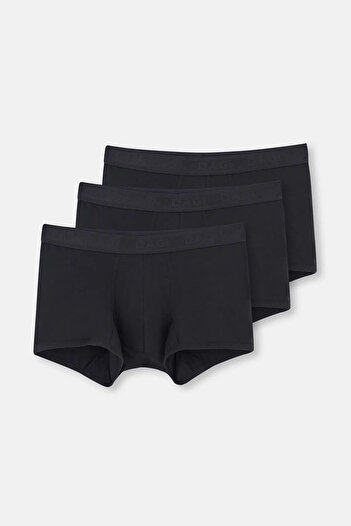 Dagi Black Basic Micro Modal 3-Piece Boxer