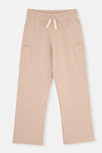 Dagi Pantaloni maro din bumbac local de culoare naturală