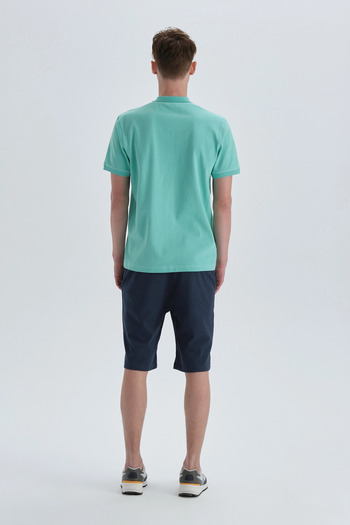 Dagi Mint Cotton Polo Neck Mint T-Shirt