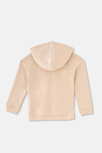 Dagi Beige Melange Hooded Sweatshirt