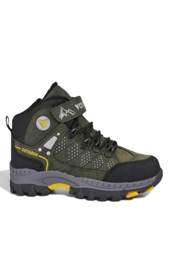 MAGIC SHOES Unisex Παιδικά Velcro με φερμουάρ Χακί 0ορθοπεδικά Μποτάκια