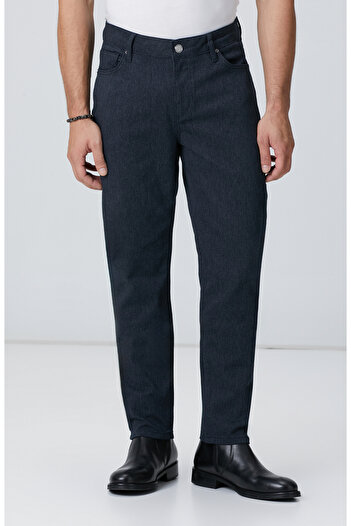 Network Lacivert Casual Pantolon