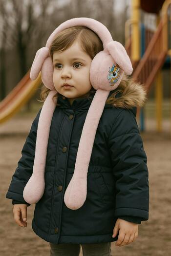 MBK GARDEN Children's Ear Warmer Protector Plush Earmuffs with Movable Moving Ears (with Sound) 2-12 Years