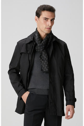 Network Siyah Trenchcoat