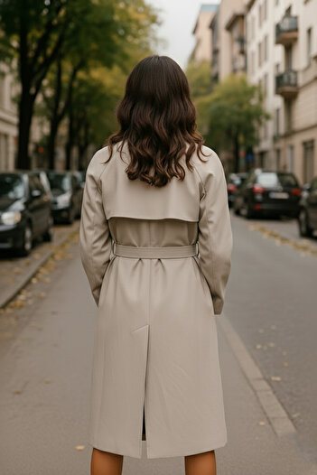 Ceylen Yeni Sezon Kuşaklı Oversize Trençkot