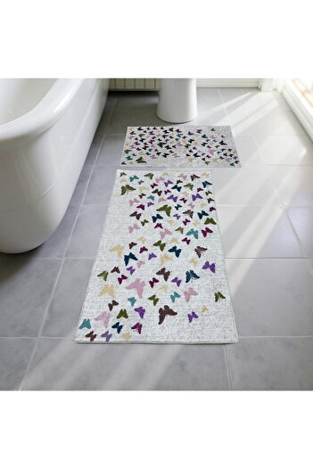 uzhanem Non-Slip Base Washable Set of 2 Bath Rug Bath Mat Toilet Set 60 X 100 / 40 X 60