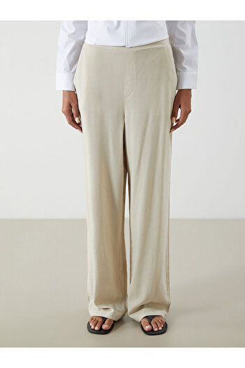 LC Waikiki New Season Women's Linen Blend Trousers with Elastic Waist - S5Ls97Z8