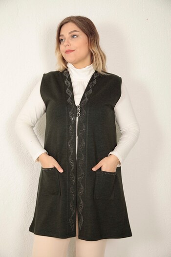 TRENDSE ECRİN KUMAŞ CHIC WINTER VEST MOTHER VEST