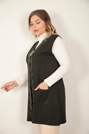TRENDSE ECRİN KUMAŞ CHIC WINTER VEST MOTHER VEST